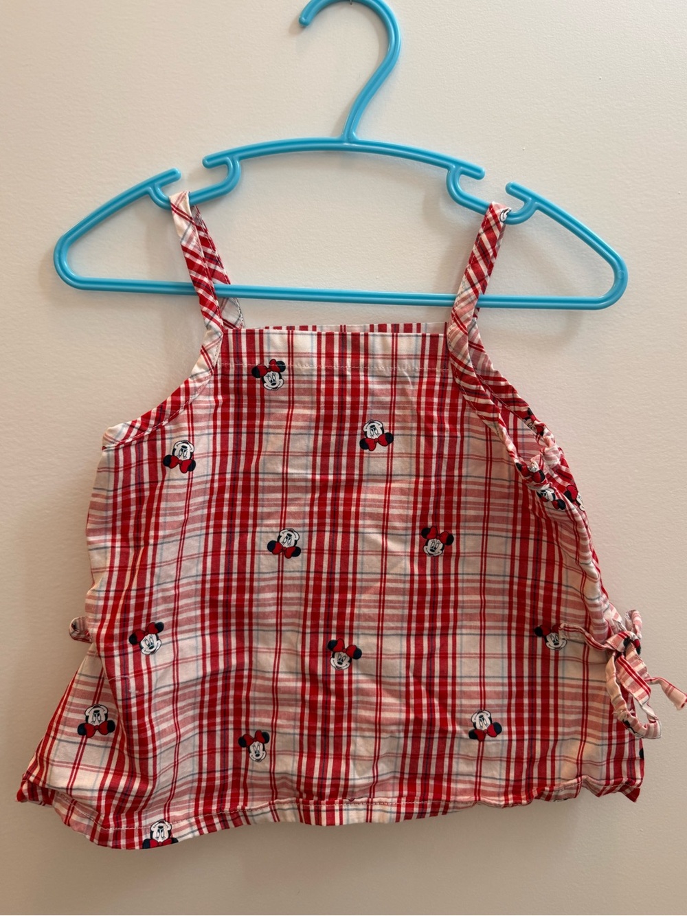 Old Navy Disney Minnie Mouse Red Plaid Tank Top 18–24M Toddler Girl Disney